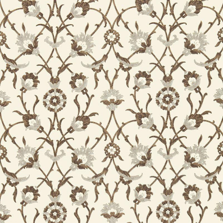 Sultan'S Trellis Sepia 5006701 by Schumacher Designer Wallpaper Ottoman Chic 13.5" - Swanky Fabrics -