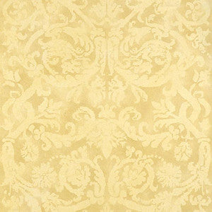 Pontine Damask Soft Gold 529111 by Schumacher Designer Wallpaper
