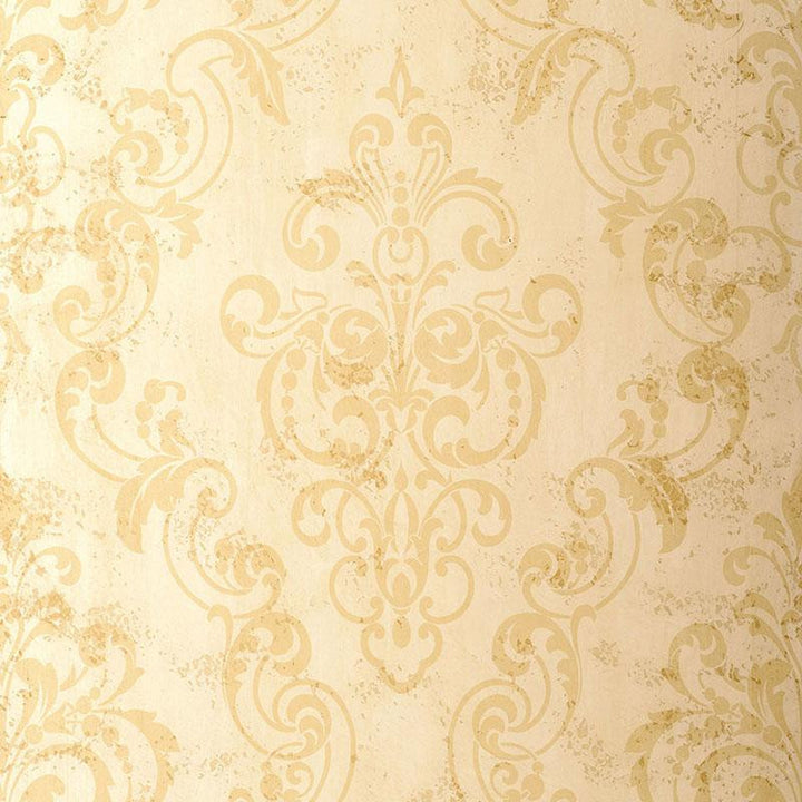 Giovan Damask Sand 529120 by Schumacher Designer Wallpaper Palazzo 27.0" - Swanky Fabrics -