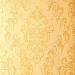 Giovan Damask Maize 529121 by Schumacher Designer Wallpaper