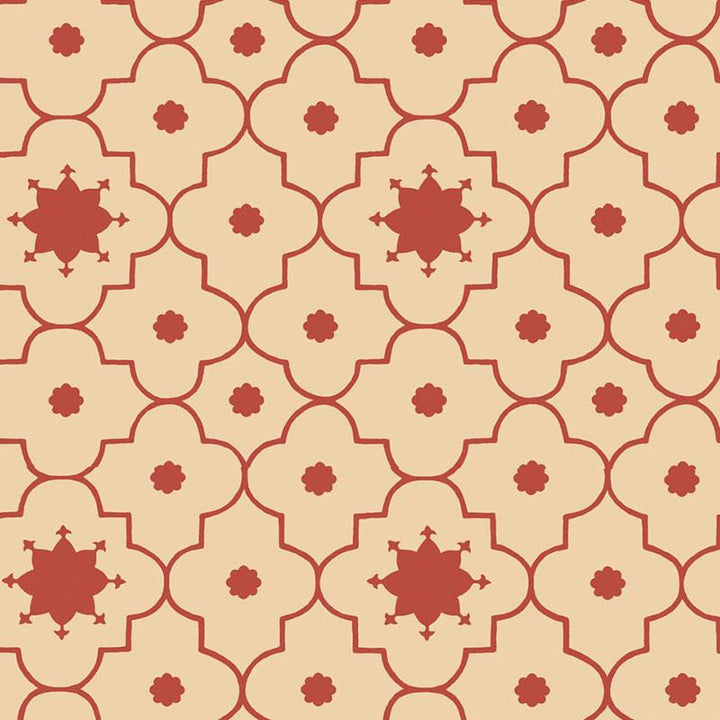 Taj Trellis Pomegranate 5006622 by Schumacher Designer Wallpaper Martyn Lawrence Bullard 13.5" - Swanky Fabrics -