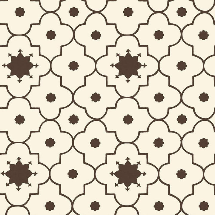Taj Trellis Sepia 5006621 by Schumacher Designer Wallpaper Martyn Lawrence Bullard 13.5" - Swanky Fabrics -
