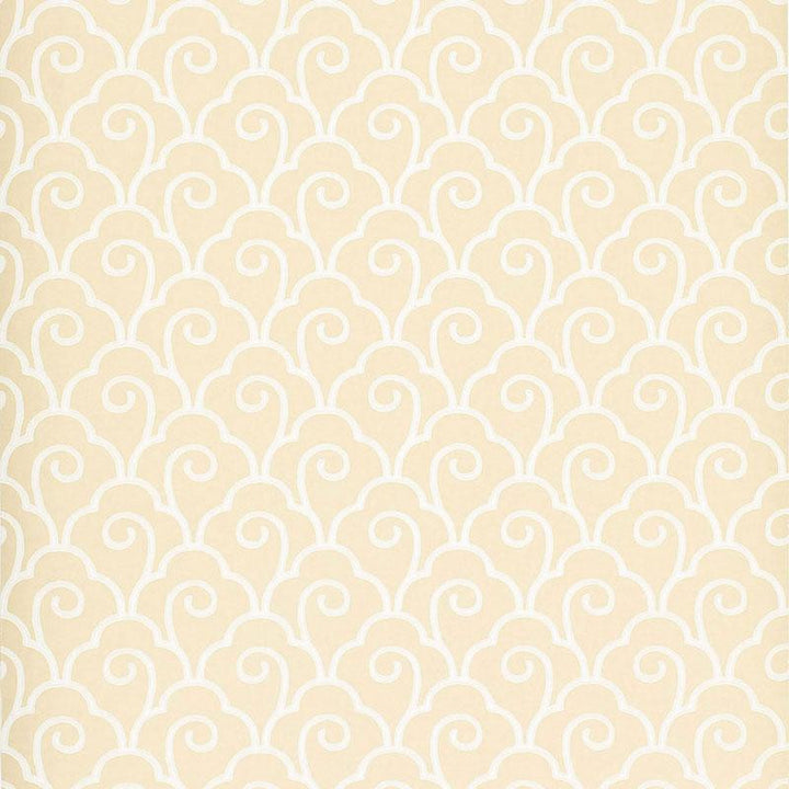 Scallop Filigree Cream 5001050 by Schumacher Designer Wallpaper Simply Charming 10.25" - Swanky Fabrics -