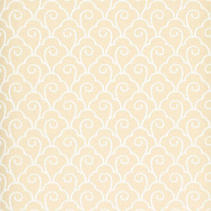 Scallop Filigree Cream 5001050 by Schumacher Designer Wallpaper