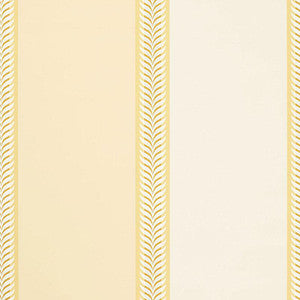 Valais Stripe Soft Yellow 5002471 by Schumacher Designer Wallpaper