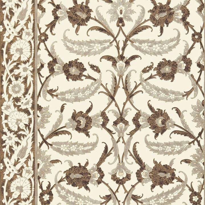 Topkapi Sepia 5006661 by Schumacher Designer Wallpaper Ottoman Chic 27.0" - Swanky Fabrics -