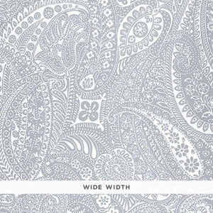 Paisley Print Grey 5003190 by Schumacher Designer Wallpaper