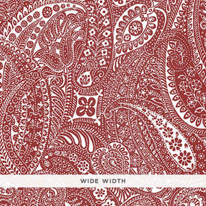 Paisley Print Red 5003191 by Schumacher Designer Wallpaper