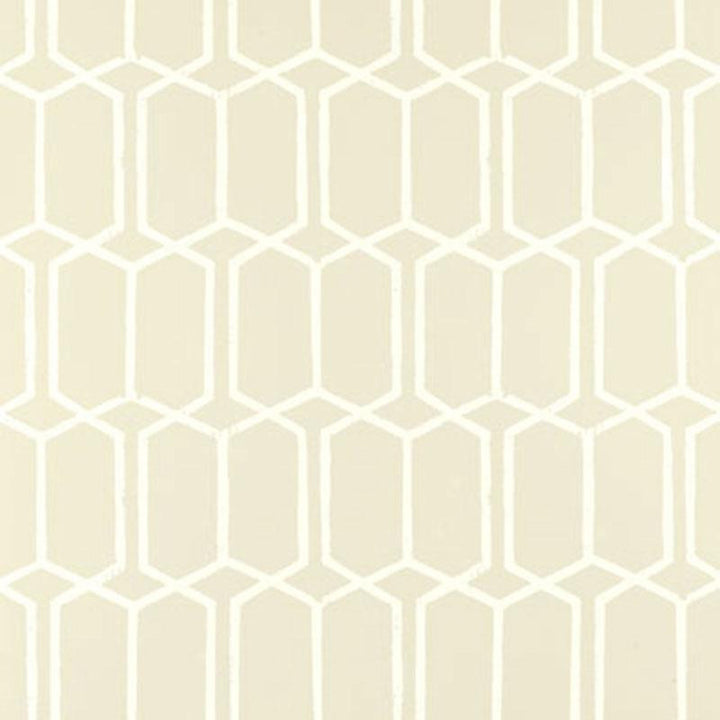 Modern Trellis Alabaster 5003283 by Schumacher Designer Wallpaper The Smart Set 6.75" - Swanky Fabrics -