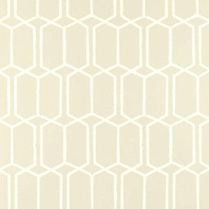 Modern Trellis Alabaster 5003283 by Schumacher Designer Wallpaper