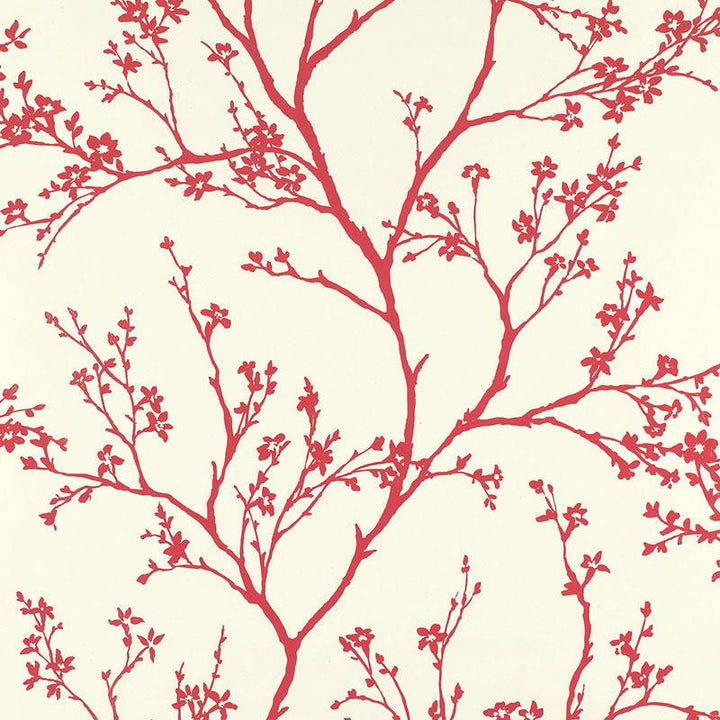Twiggy Raspberry 5003343 by Schumacher Designer Wallpaper Avant Garde 27.0" - Swanky Fabrics -