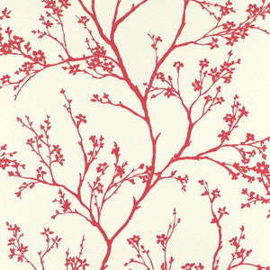 Twiggy Raspberry 5003343 by Schumacher Designer Wallpaper