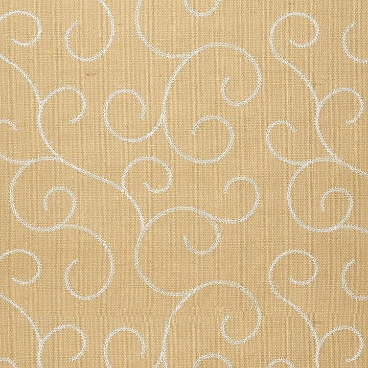 Adhafera Scroll Straw 5003541 by Schumacher Designer Wallpaper Atelier 17.38" - Swanky Fabrics -