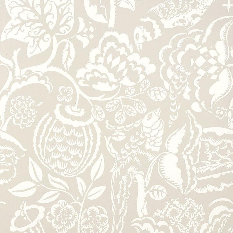 Uccello Stone 5003712 by Schumacher Designer Wallpaper Palazzo 27.0" - Swanky Fabrics -