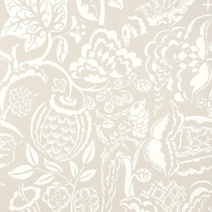 Uccello Stone 5003712 by Schumacher Designer Wallpaper Palazzo 27.0" - Swanky Fabrics -