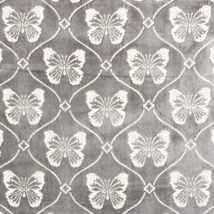 Papillon Velvet Pewter 72961 by Schumacher Designer Fabric Cut & Patterned Velvets 9.0" - Swanky Fabrics -