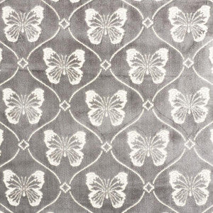 Papillon Velvet Pewter 72961 by Schumacher Designer Fabric
