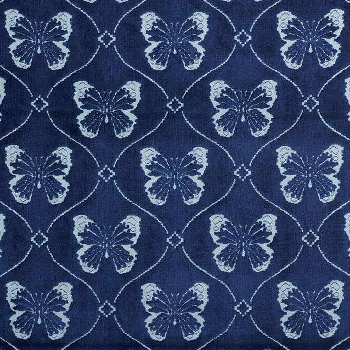 Papillon Velvet Sapphire 72962 by Schumacher Designer Fabric Cut & Patterned Velvets 9.0" - Swanky Fabrics -