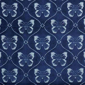 Papillon Velvet Sapphire 72962 by Schumacher Designer Fabric