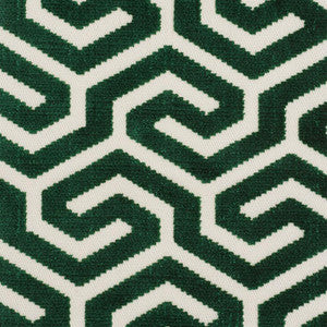 Ming Fret Velvet Emerald 73103 by Schumacher Designer Fabric