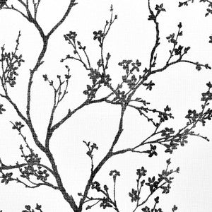 Twiggy Paperweave Black 5008942 by Schumacher Designer Wallpaper