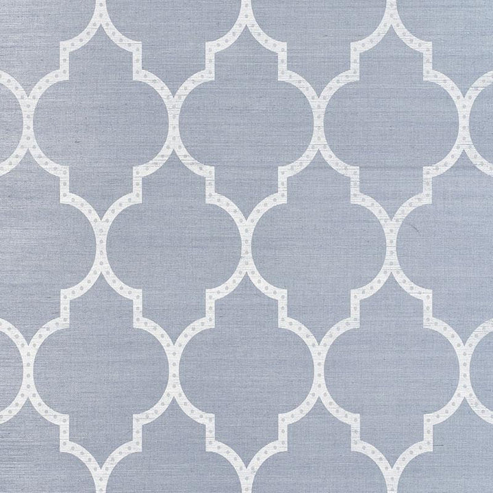 Algiers Sisal Chambray 5009020 by Schumacher Designer Wallpaper Textural Appeal 8.5" - Swanky Fabrics -