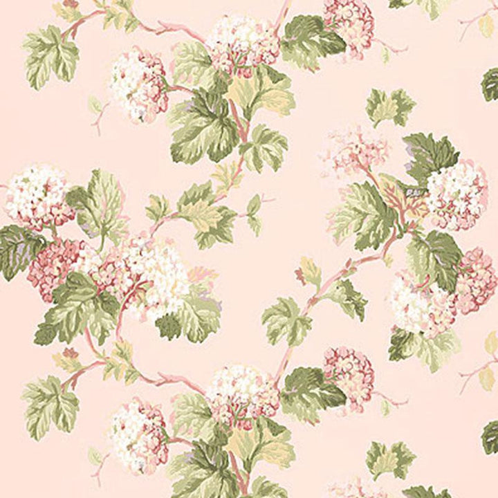 Viburnum Blush 5004370 by Schumacher Designer Wallpaper Greenhouse 27.0" - Swanky Fabrics -