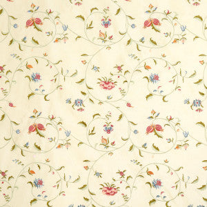 Colette Embroidery Rose 22710 by Schumacher Designer Fabric