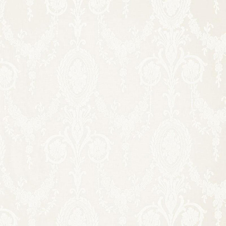 Jacquard Sheer Ivory 32645 by Schumacher Designer Fabric Radiance Sheers & Casements 22.0" - Swanky Fabrics -