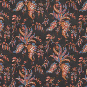 Apolline Botanical Rouge & Noir 5015502 by Schumacher Designer Wallpaper