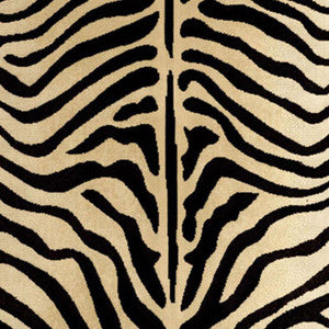 Ze'Bre Pingl Black/Ecru 43491 by Schumacher Designer Fabric