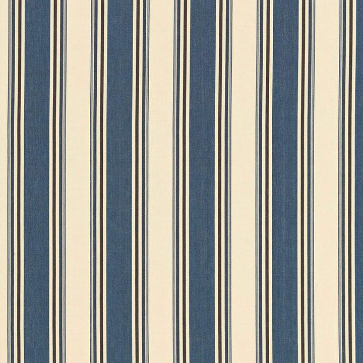 Loren Stripe Marine 50222 by Schumacher Designer Fabric Chroma 6.0" - Swanky Fabrics -