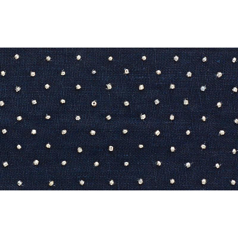Northern Lights Beaded Tape Navy 70621 by Schumacher Designer Trim Couture Trims - Swanky Fabrics -