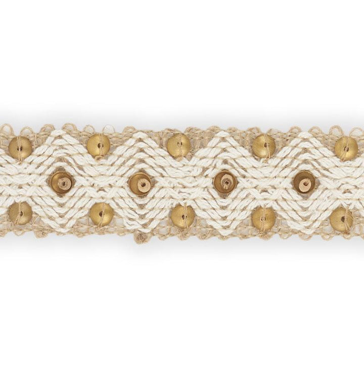 Colbert Tape Natural 70670 by Schumacher Designer Trim Couture Trims - Swanky Fabrics -