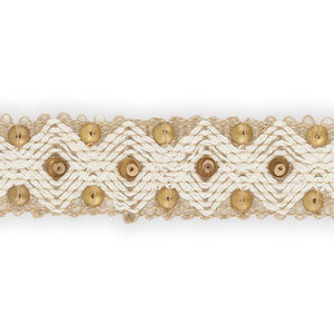 Colbert Tape Natural 70670 by Schumacher Designer Trim