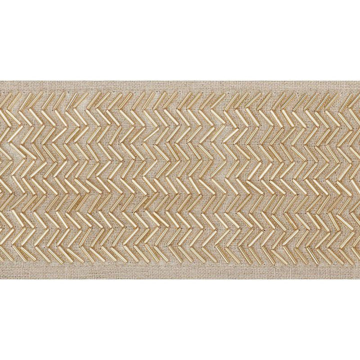 Hayworth Tape Pale Gold 70680 by Schumacher Designer Trim Couture Trims - Swanky Fabrics -