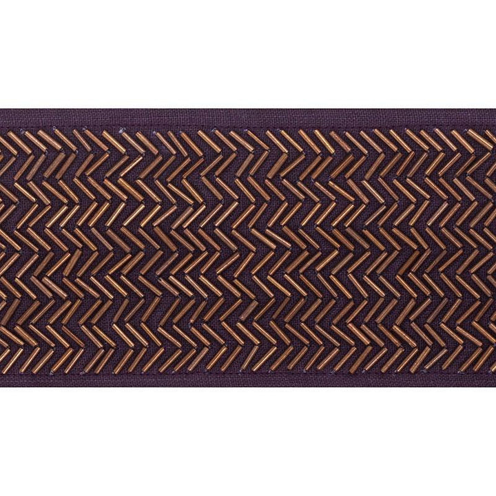 Hayworth Tape Aubergine 70682 by Schumacher Designer Trim Couture Trims - Swanky Fabrics -