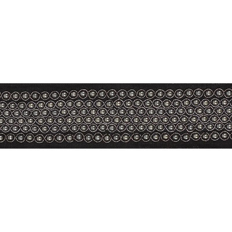 Garbo Tape Black 70703 by Schumacher Designer Trim Couture Trims - Swanky Fabrics -