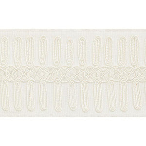 Castille Tape Ivory 70740 by Schumacher Designer Trim
