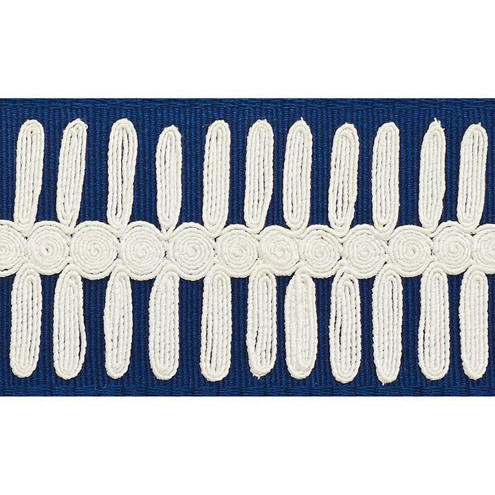 Castille Tape Navy 70743 by Schumacher Designer Trim Couture Trims - Swanky Fabrics -