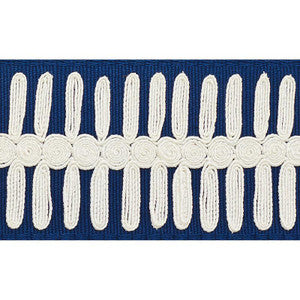 Castille Tape Navy 70743 by Schumacher Designer Trim