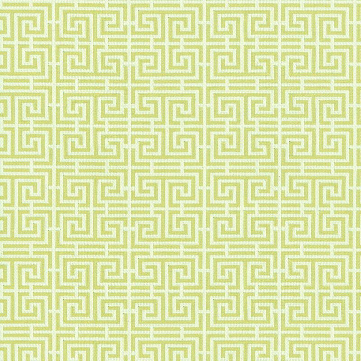 Chinois Fret Celadon / Ivory 54955 by Schumacher Designer Fabric Essentials: Small-Scale Upholstery 2.25" - Swanky Fabrics -