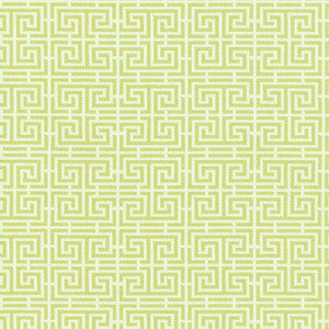 Chinois Fret Celadon / Ivory 54955 by Schumacher Designer Fabric
