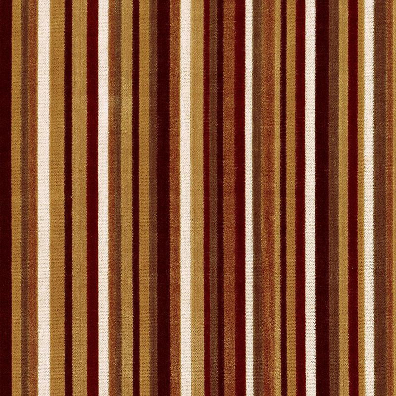 Syncopated Velvet Stripe Bronze / Wine 55322 by Schumacher Designer Fabric Cut & Patterned Velvets 13.0" - Swanky Fabrics -