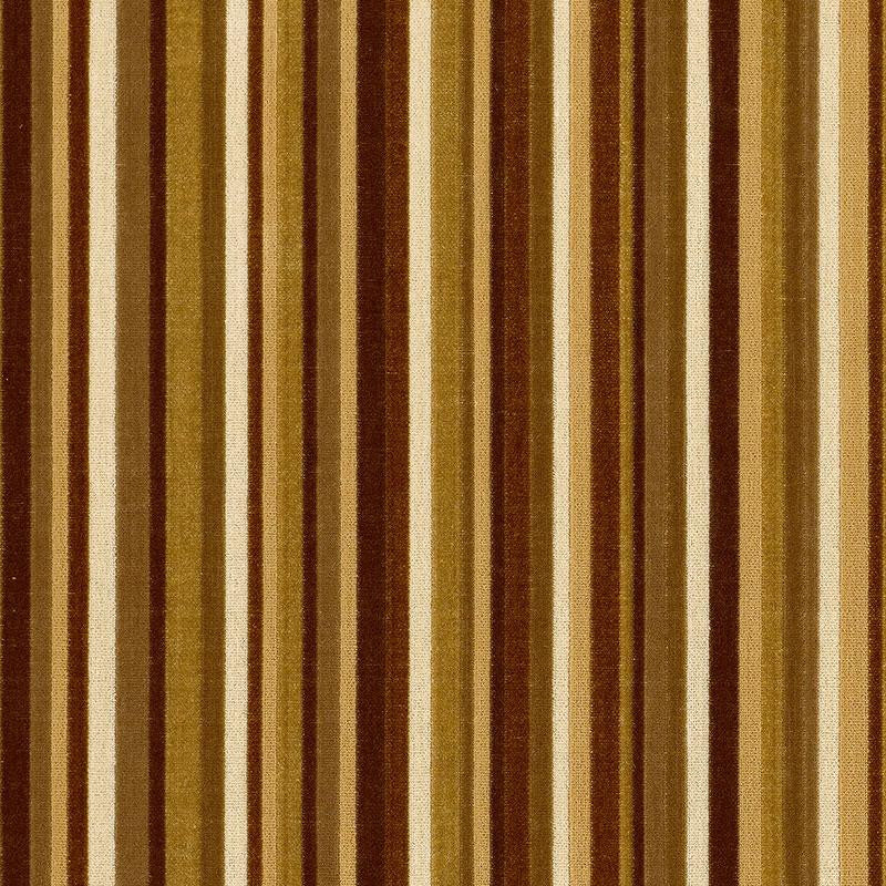 Syncopated Velvet Stripe Chamois / Mink 55323 by Schumacher Designer Fabric Cut & Patterned Velvets 13.0" - Swanky Fabrics -