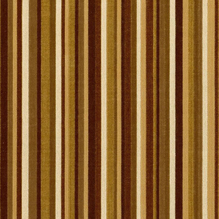 Syncopated Velvet Stripe Chamois / Mink 55323 by Schumacher Designer Fabric Cut & Patterned Velvets 13.0" - Swanky Fabrics -