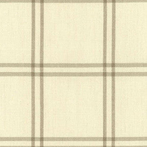 Luberon Plaid Greige 55711 by Schumacher Designer Fabric