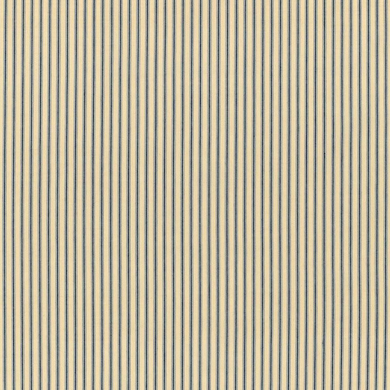 Wellfleet Ticking Stripe Chambray 60073 by Schumacher Designer Fabric Sea Island Stripe - Swanky Fabrics -
