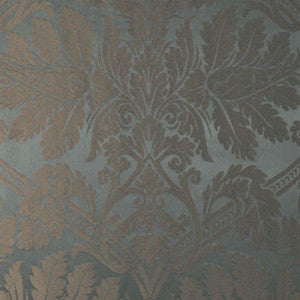 Luciano Silk Damask Azurro 60422 by Schumacher Designer Fabric