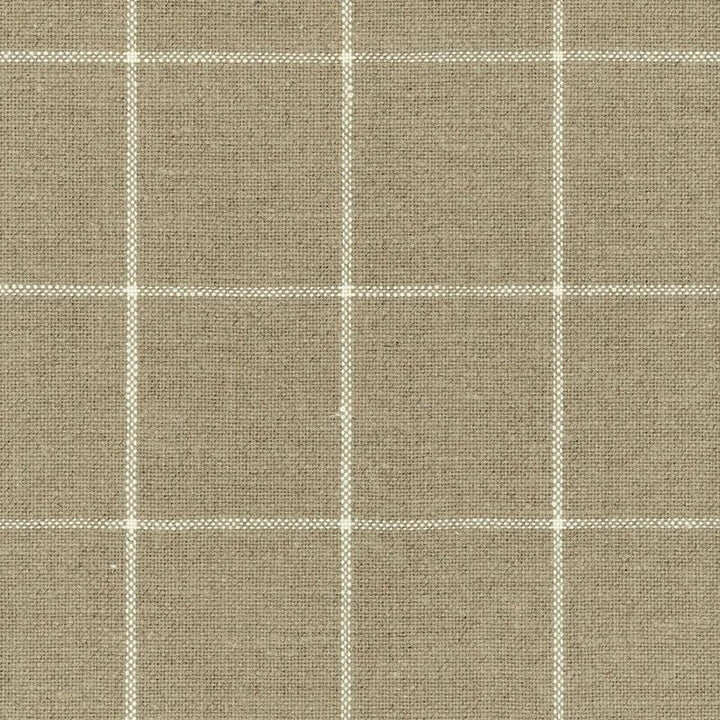 Glenariff Linen Check Natural 62110 by Schumacher Designer Fabric Naturals/Plains 3.25" - Swanky Fabrics -